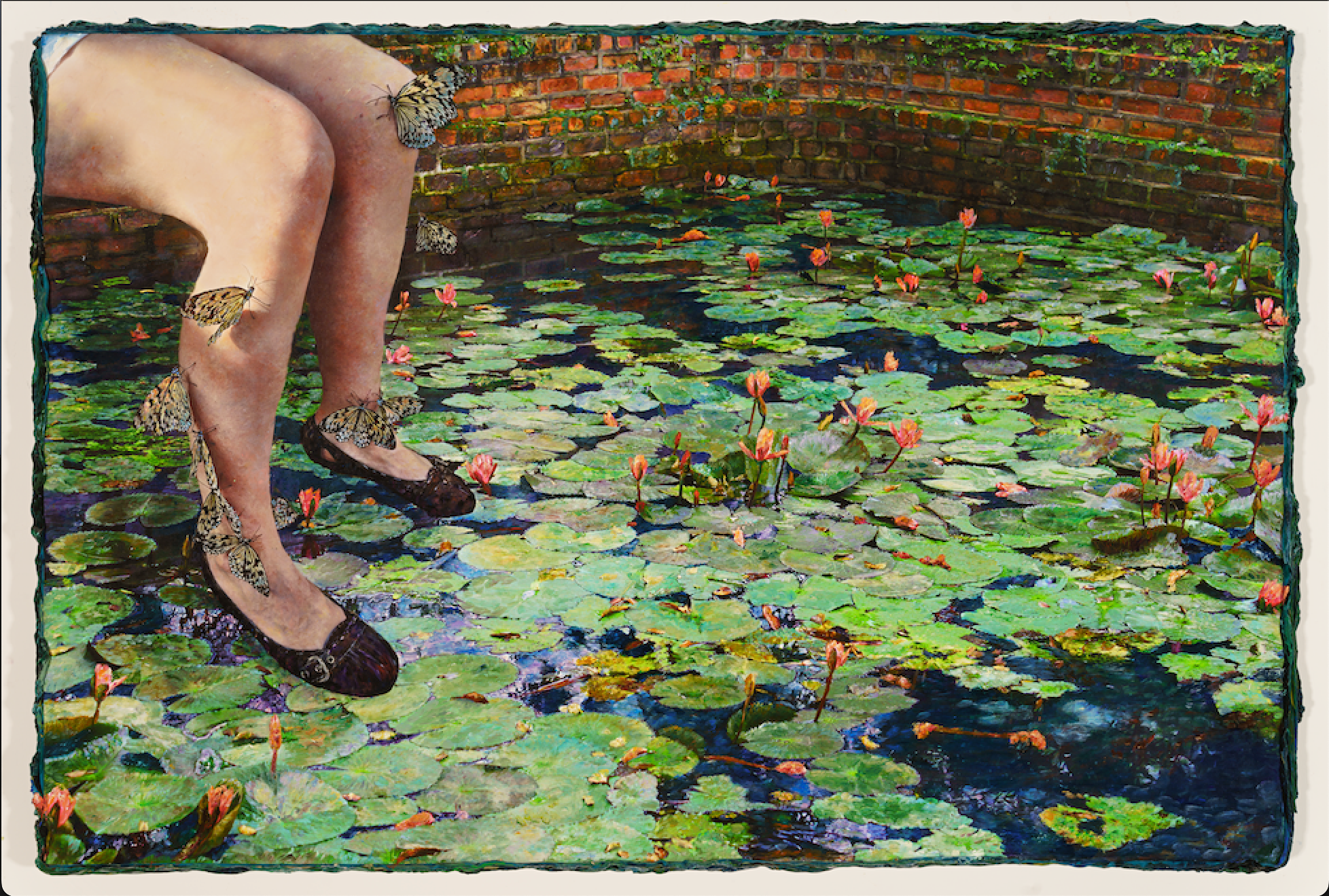 "My Pond" Original on Canvas & Wood Panel