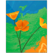 California Poppy Art | California Poppy Painting | Poppy Wall Art | Poppy Prints